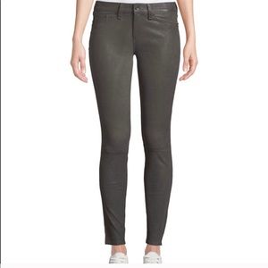 Rag & Bone Sz 29 Lamb Leather Pants charcoal